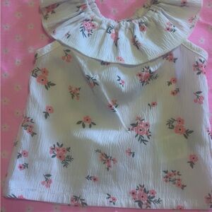 Floral Ruffle Kids Top